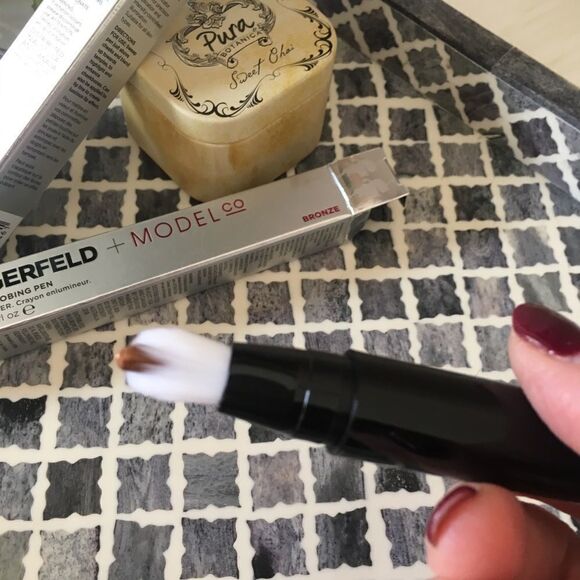 Karl Lagerfeld+ModelCo Liquid Strobing Pen Bronze NWT - Picture 4 of 7